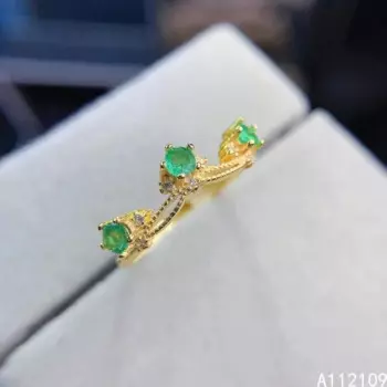 Женское кольцо из серебра 925 пробы, с натуральным камнем