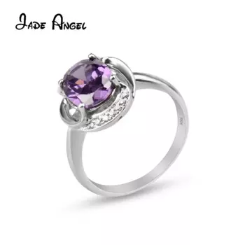 Женское кольцо из серебра 925 пробы, с разноцветным Цирконом