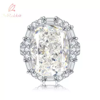 Женское кольцо из серебра 925 пробы с бриллиантом, 12 х16 мм