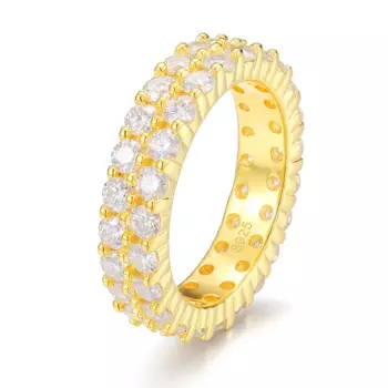 Женское кольцо из серебра 925 пробы с муассанитом 3 мм