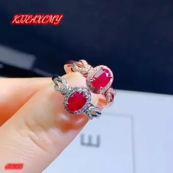 Женское кольцо из серебра 925 пробы с натуральным Рубином