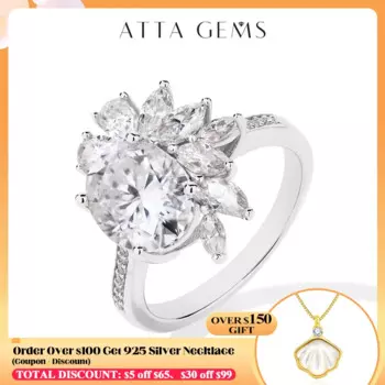 Женское кольцо из серебра 925 пробы с овальной огранкой