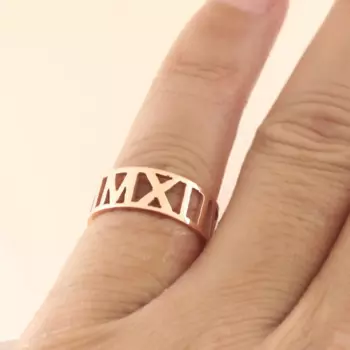 Женское кольцо из серебра 925 пробы, в римском формате