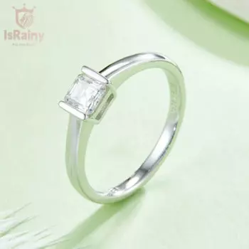 Женское кольцо из серебра 925 пробы с муассанитом, 4,5 мм