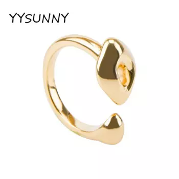 Женское кольцо из серебра 925 пробы с золотым покрытием