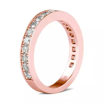 Женское кольцо из серебра 925 пробы под розовое золото