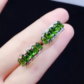 Женское кольцо из серебра 925 пробы, с драгоценным камнем