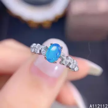 Женское кольцо из серебра 925 пробы с натуральным опалом