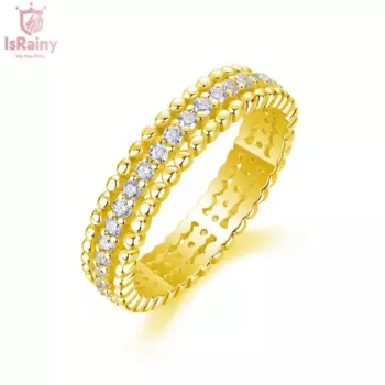 Женское кольцо из серебра 925 пробы с бриллиантами, 18 К