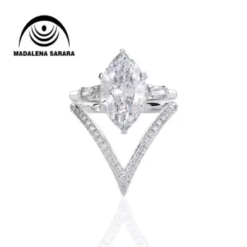 Женское кольцо из серебра 925 пробы, в форме капли воды