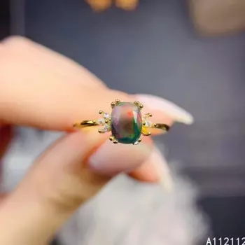 Женское кольцо из серебра 925 пробы с натуральным камнем