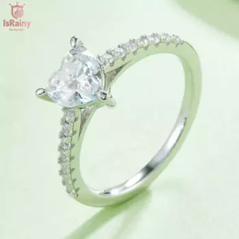 Женское кольцо из серебра 925 пробы с муассанитом, 6,5 мм