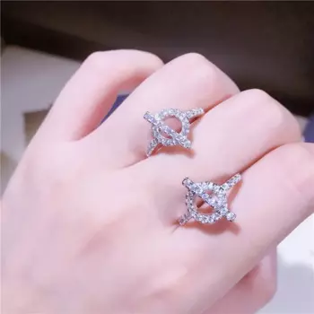 Женское кольцо из серебра 925 пробы, с изменяемым размером