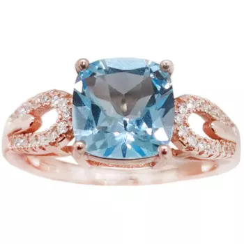 Женское кольцо из серебра 925 пробы с натуральным топазом