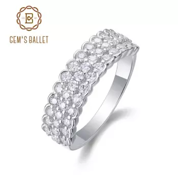 Женское кольцо из серебра с муассанитом, 0,84 карат