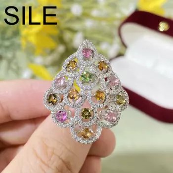 Женское кольцо на палец, регулируемое, из серебра 925 пробы