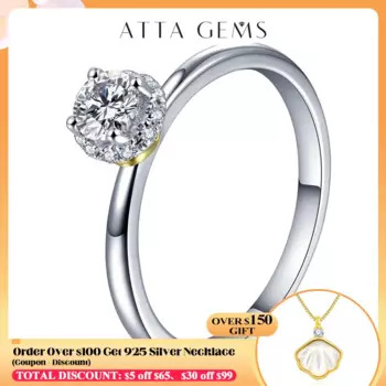 Женское кольцо с бриллиантами диаметром карата