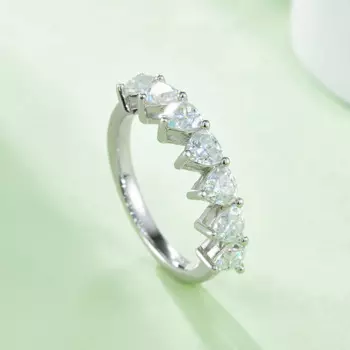 Женское кольцо с муассанитом, серебро 925 пробы, карата