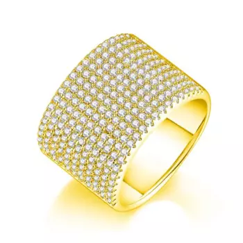 Женское кольцо с муассанитом, серебро 925 пробы, 18 К