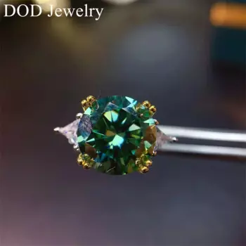 Женское кольцо с муассанитом, серебро 925 пробы, 5 карат