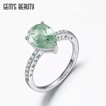 Женское кольцо с натуральным аметистом, серебряное кольцо с натуральным драгоценным камнем