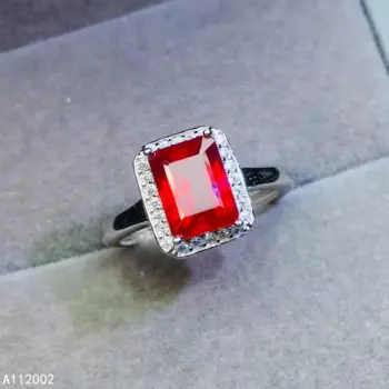 Женское кольцо с натуральным Рубином, из серебра 925 пробы