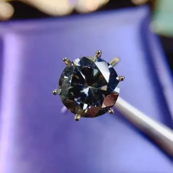 Женское кольцо YULEM из серебра 925 пробы с бриллиантом 5 карат