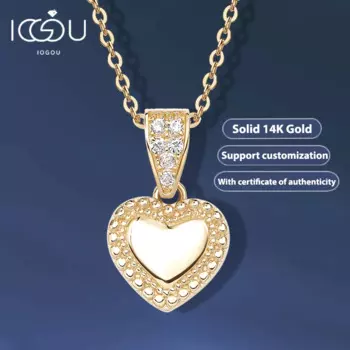 Женское колье IOGOU, из серебра 925 пробы, с фианитом, 14 к