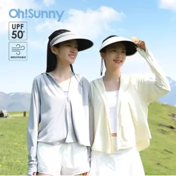 Женское кожаное пальто OhSunny с капюшоном и защитой от солнца, с защитой от УФ-лучей UPF1000 +, одежда, дышащие куртки с длинным рукавом для летнего спорта, бега