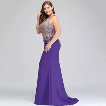 Женское кружевное атласное платье с юбкой-годе