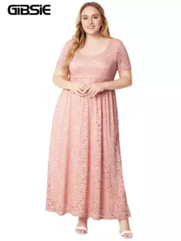 Женское кружевное платье с V-образным вырезом, коротким рукавом