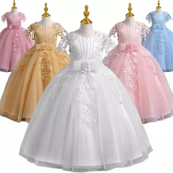 Женское кружевное платье с вышивкой в виде цветов