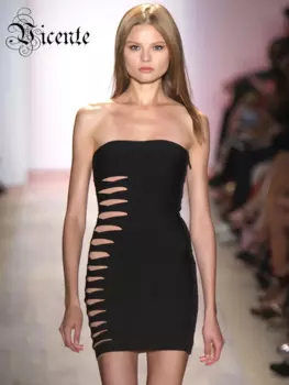 Женское летнее платье без бретелек, без рукавов