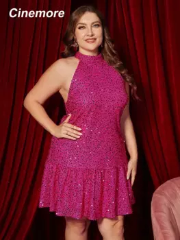 Женское летнее платье с блестками, без рукавов