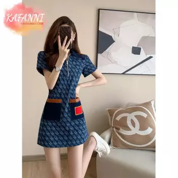 Женское летнее платье в стиле ретро, новое модное легкое платье контрастных цветов с роскошным высококачественным принтом