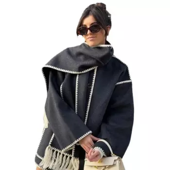 Женское модное шерстяное пальто на осень/зиму 2024