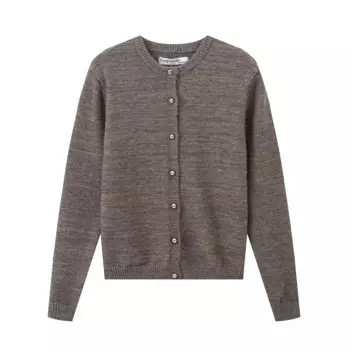 Женское новое модное повседневное короткое вязаное пальто с металлическими пуговицами и круглым вырезом в стиле ретро, женский пуловер с длинными рукавами, шикарный топ