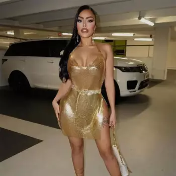 Женское облегающее платье, однотонное платье с открытыми плечами и высокой талией, женское сексуальное мини-платье с открытой спиной, вечернее платье