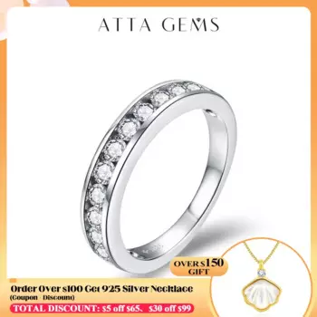 Женское Обручальное кольцо из серебра 925 пробы с круглым муассанитом