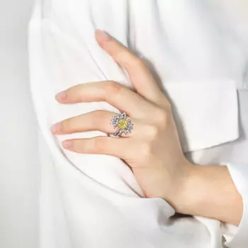 Женское Обручальное кольцо из серебра 925 пробы с фианитом