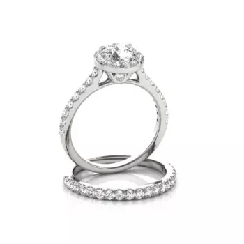 Женское Обручальное кольцо из серебра 925 пробы с муассанитом