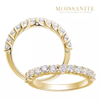 Женское Обручальное кольцо из серебра 2,5 пробы, с муассанитом, 925 мм