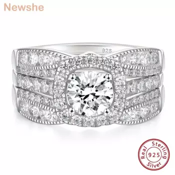 Женское Обручальное кольцо из серебра 925 пробы с фианитом