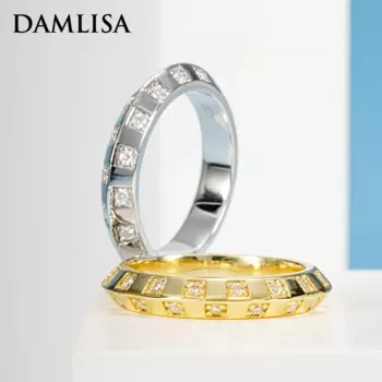 Женское Обручальное кольцо из серебра 925 пробы, с муассанитом