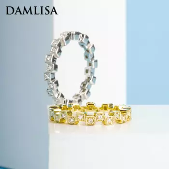 Женское Обручальное кольцо из серебра 1,3 пробы с муассанитом, 925 мм