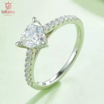 Женское Обручальное кольцо из серебра 925 пробы с муассанитом 6,5 мм