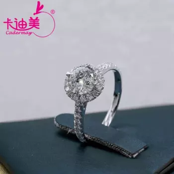 Женское Обручальное кольцо с бриллиантами, серебро пробы, 18 К