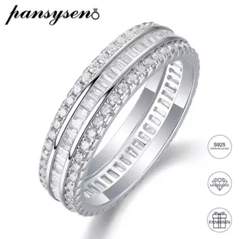 Женское Обручальное кольцо с муассанитом, из серебра 1,5 пробы, 1x925 мм