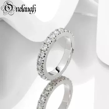 Женское Обручальное кольцо с муассанитом, из серебра 3,0 пробы, 925 мм