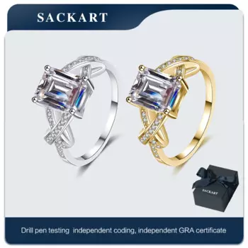 Женское Обручальное Кольцо SACKART из серебра 925 пробы с бриллиантами